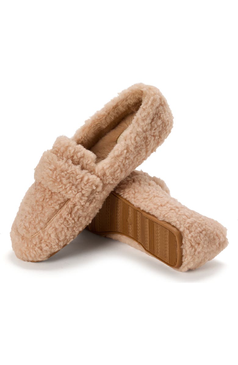 DEARFOAMS Madeline Luxe Teddy Loafer, Alternate, color, Latte