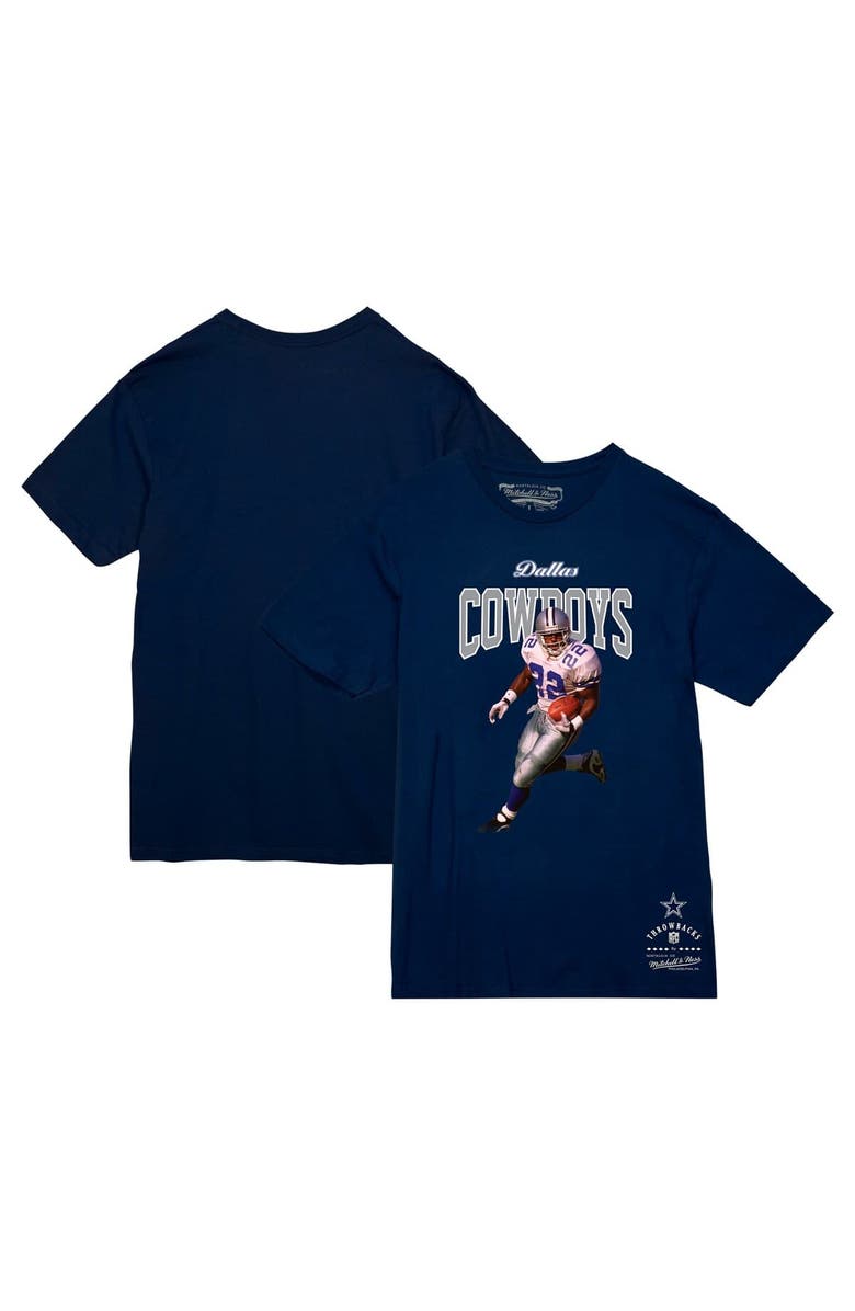 Mitchell & Ness Men's Mitchell & Ness Emmitt Smith Navy Dallas Cowboys Sideline Retired Player T-Shirt, Alternate, color, Navy