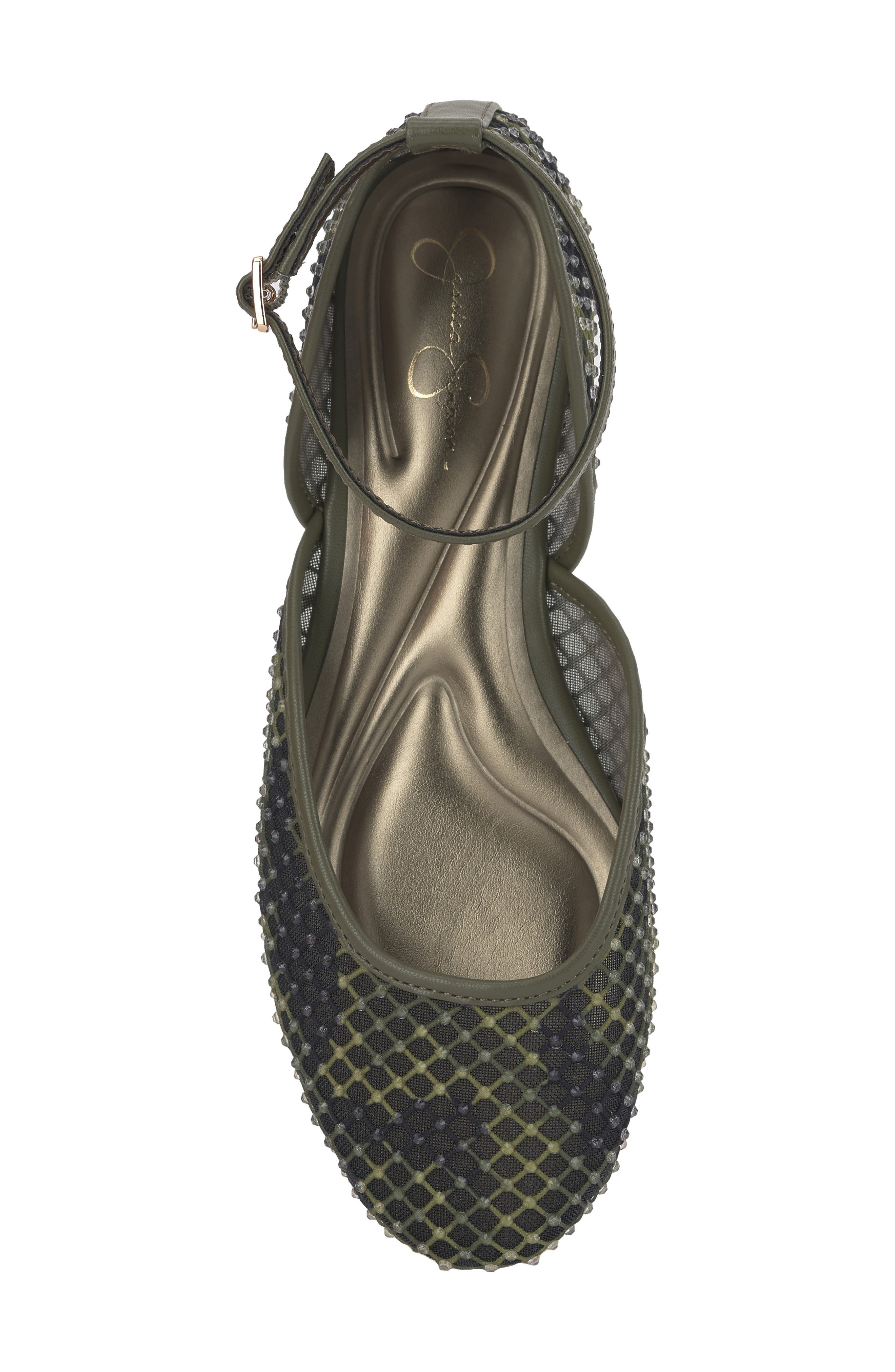 Laelli Ankle Strap Flat, Alternate, color, DEEP MOSS