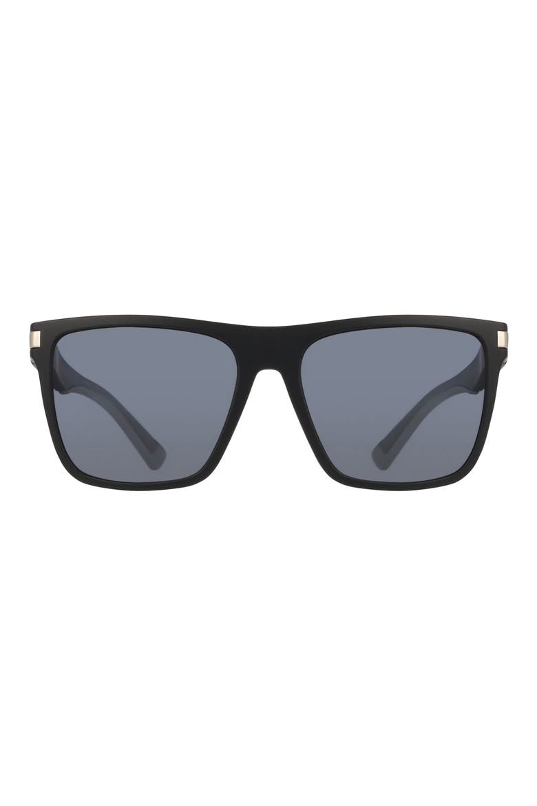 55mm Square Sunglasses, Main, color, BLACK