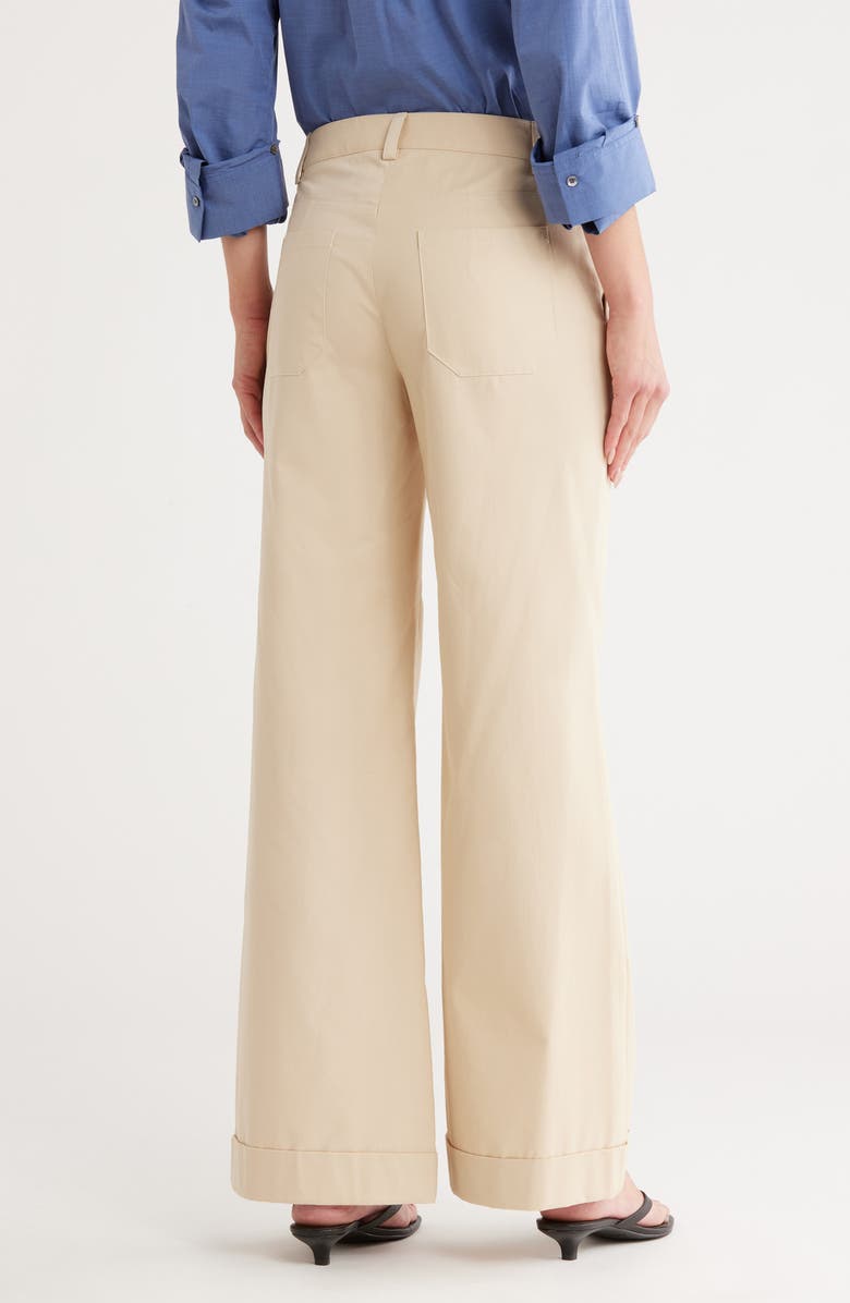 TWP Howard Cuffed Wide Leg Pants, Alternate, color, Gravel