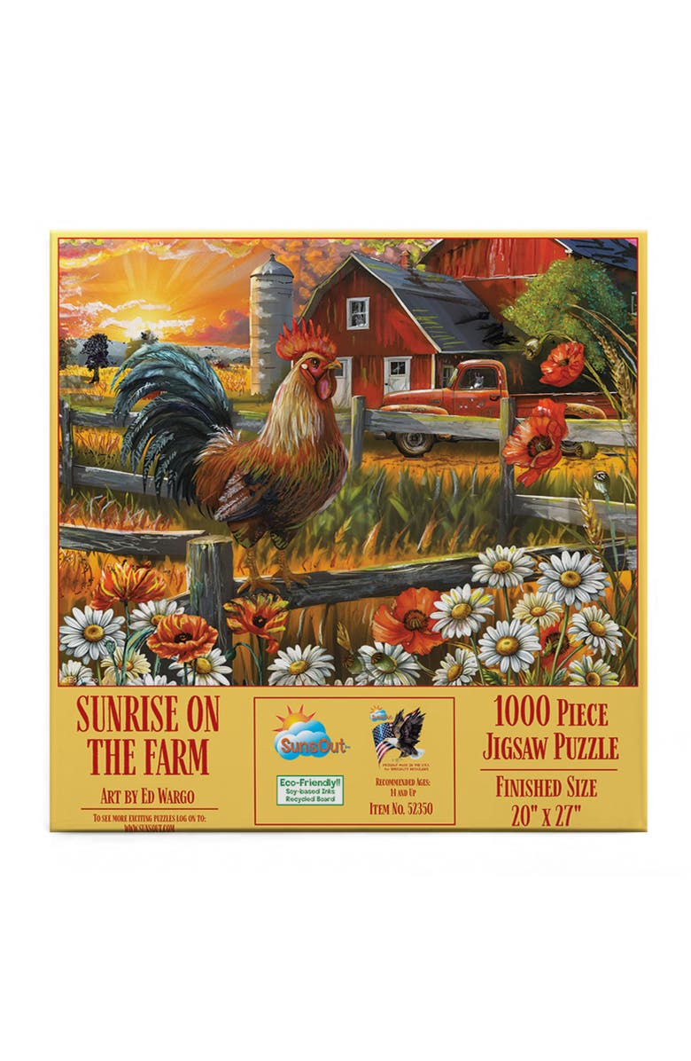 Sunsout Sunsrise on the Farm 1000 piece Jigsaw Puzzle for Adults, Alternate, color, Multicolor
