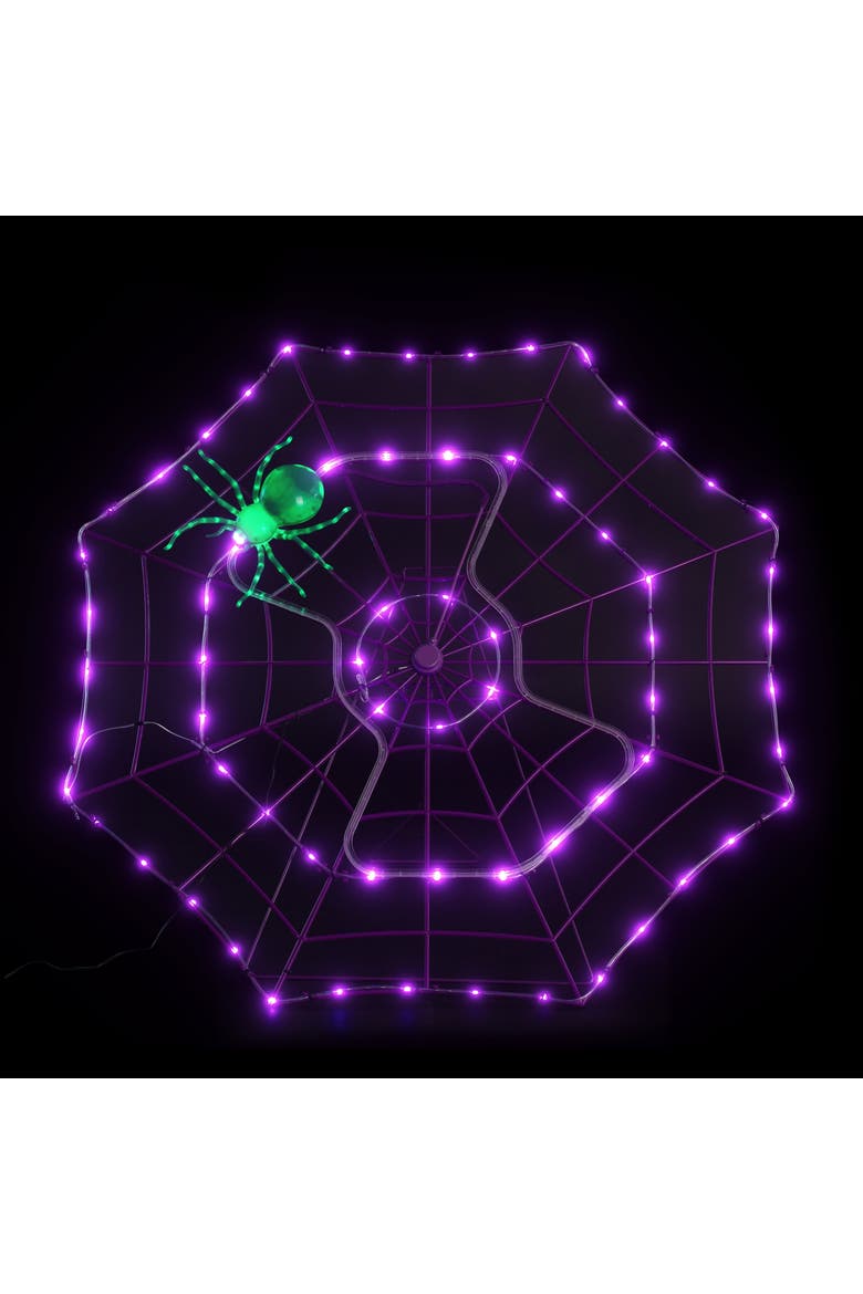 4 ft. Outdoor Animated Spider Web - Purple Web, Alternate, color, Purple