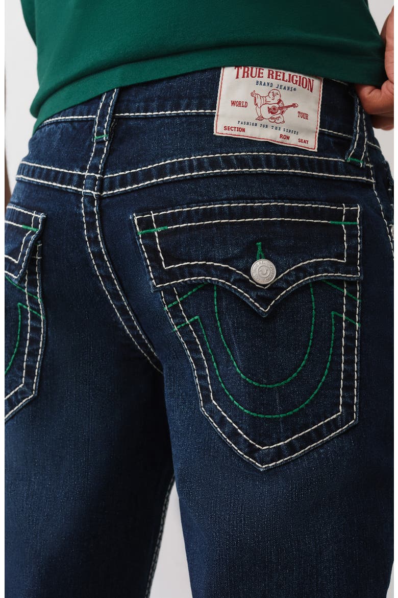 Geno Big T Flap Pocket Slim Jeans, Alternate, color, DARK MAHOGANY WOOD WASH