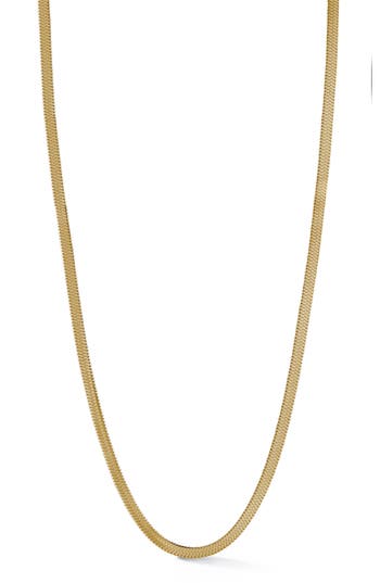 Yield Of Men Herringbone Chain Necklace In Gold