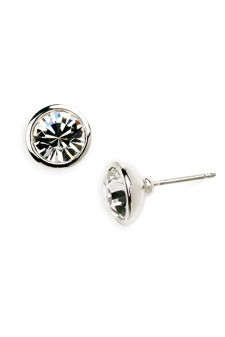 Crystal Stud Earrings (Nordstrom Exclusive), Alternate, color, RHODIUM/ CRYSTAL