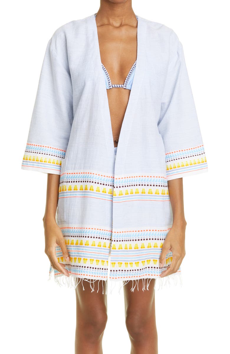lemlem Kiteli Short Cover-Up Robe, Main, color,