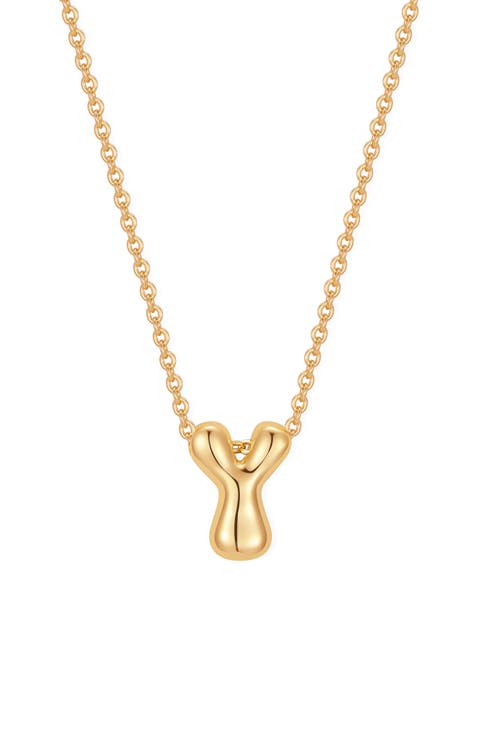 Mini Pippa Bubble Initial Pendant Necklace