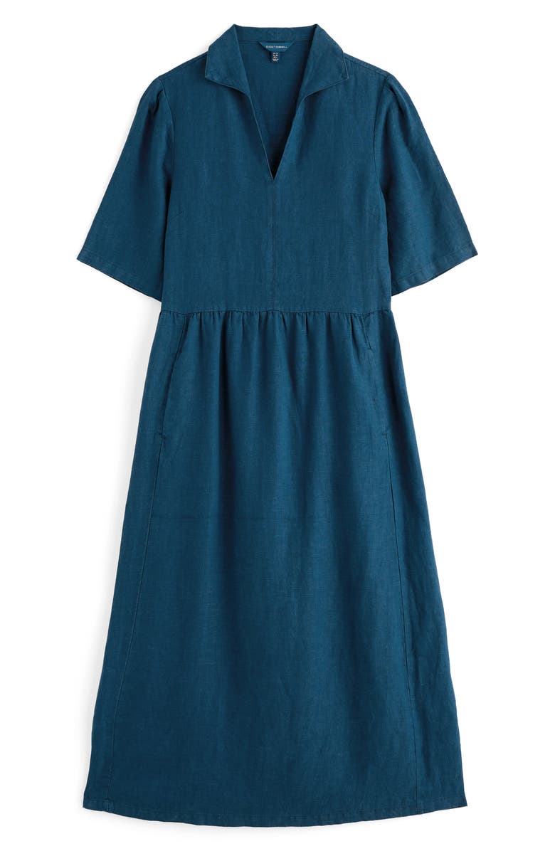 Seasalt Cornwall Fen Violet Linen Midi Shirtdress, Alternate, color, Ocean Drift
