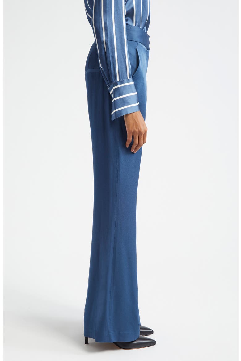 Lebone Satin Wide Leg Pants, Alternate, color, BLUE STONE
