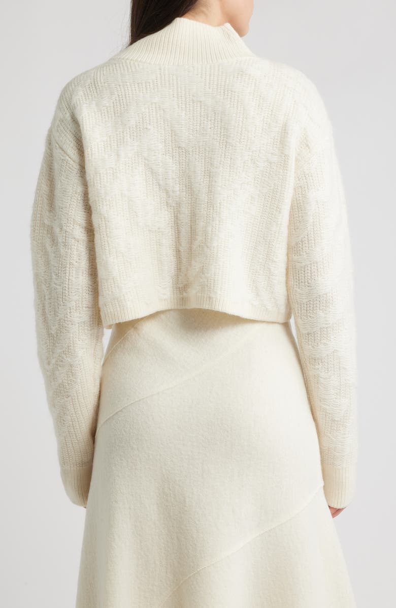 BOSS Fisura Virgin Wool & Mohair Blend Sweater, Alternate, color, Soft Cream