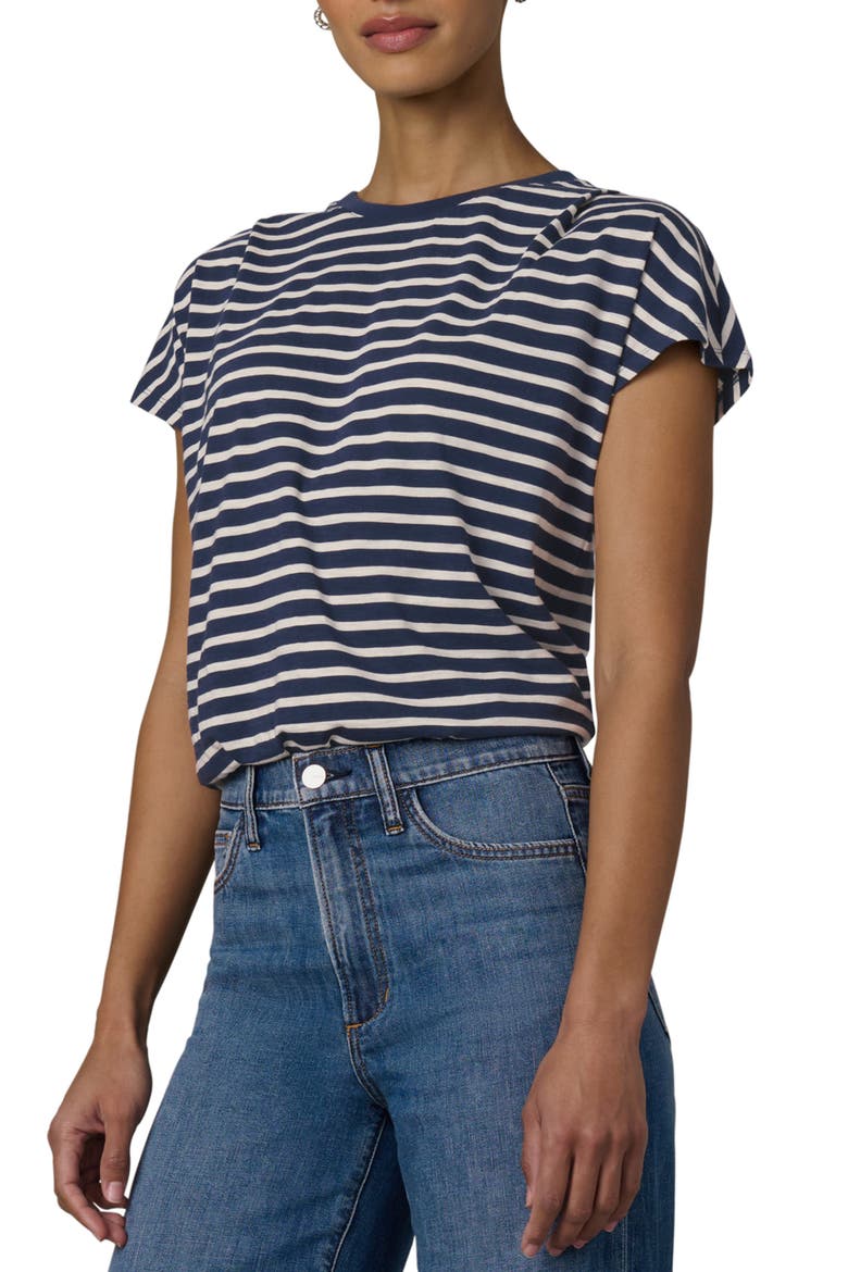 The Bubble T-Shirt, Alternate, color, NAVY/ ECRU STRIPE