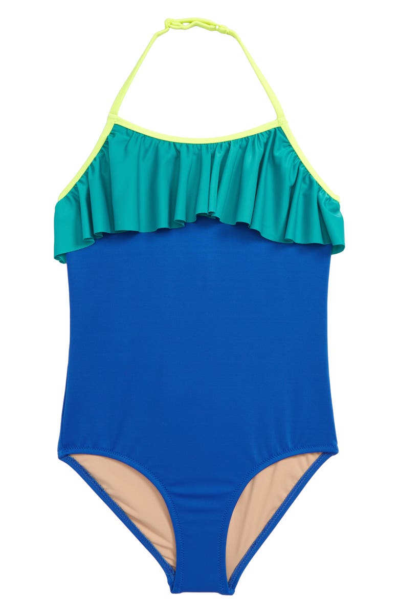 crewcuts by J.Crew Ruffle One-Piece Swimsuit, Main, color,
