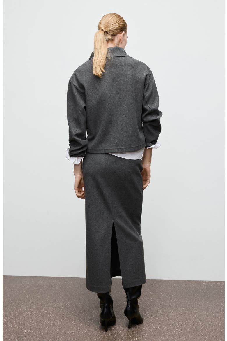Opening Pencil Skirt, Alternate, color, DARK HEATHER GREY