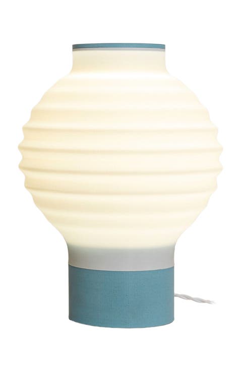 Asian Lantern 15" Vintage Traditional Plant-Based PLA 3D Printed Dimmable LED Table Lamp