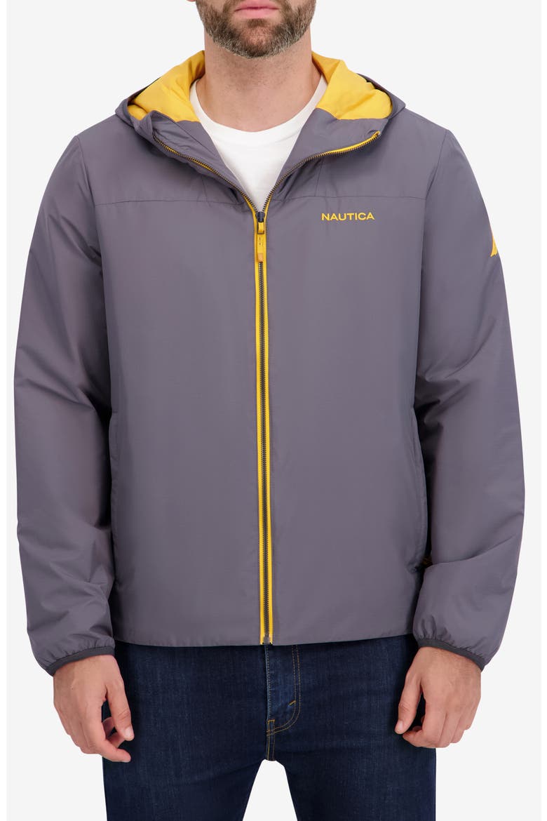 Transitional Hooded Zip Jacket, Main, color, METAL GREY