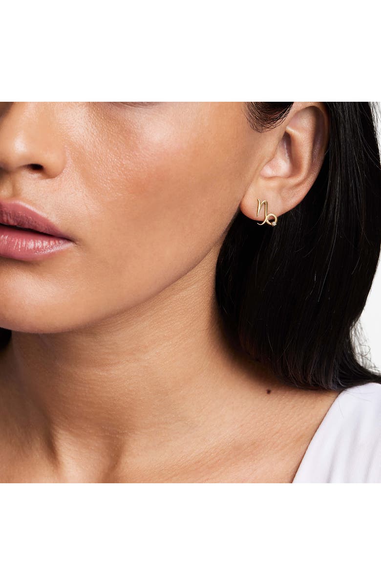 LANA 14K Gold Half Pair Solo Zodiac Stud Earring, Alternate, color, 