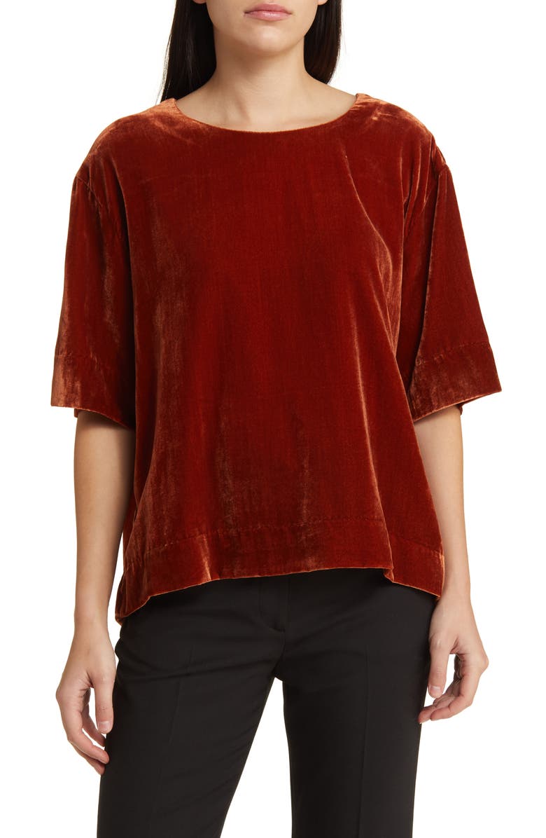 Masai Copenhagen Bibiana Velvet Top, Main, color, 