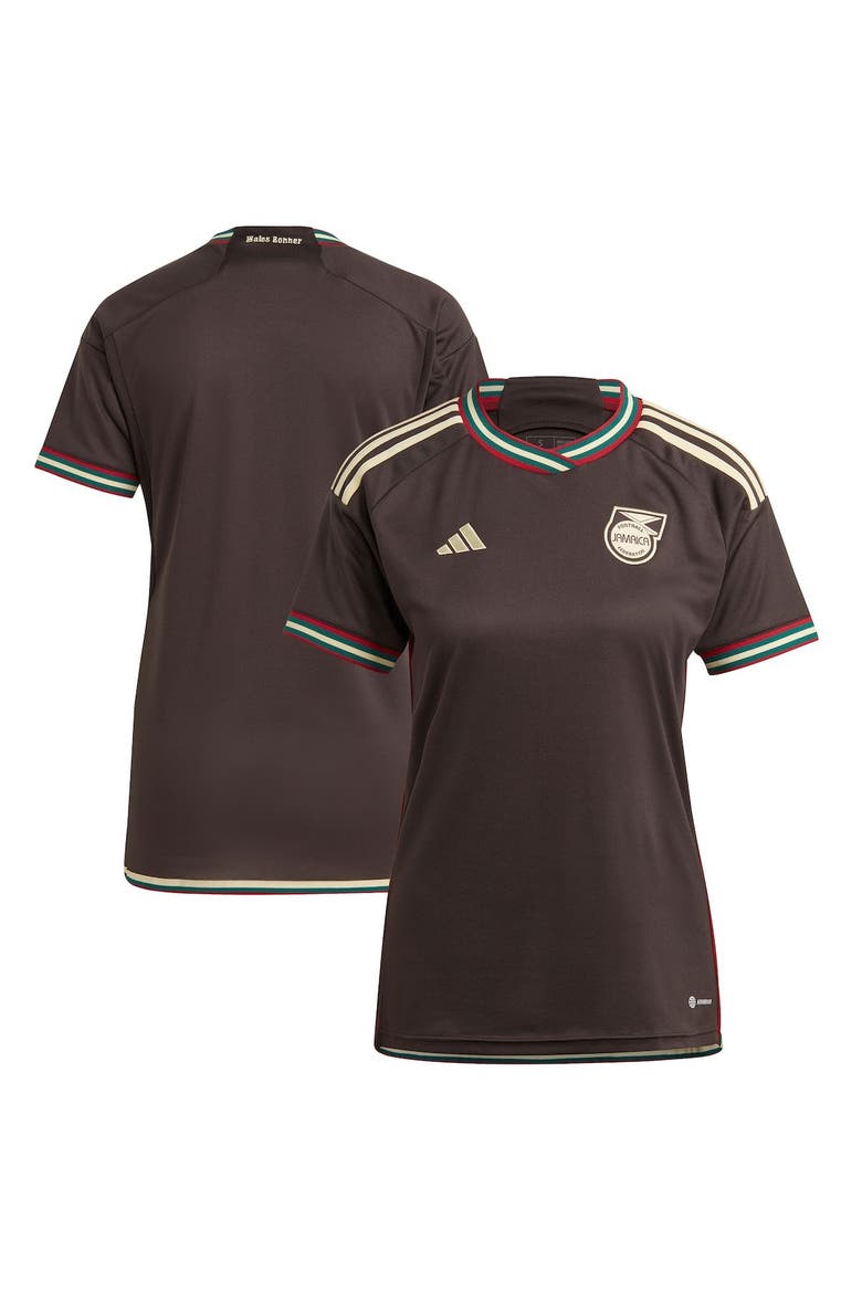 Women's adidas Brown Jamaica National Team 2023 Away Replica Jersey, Main, color, Brown