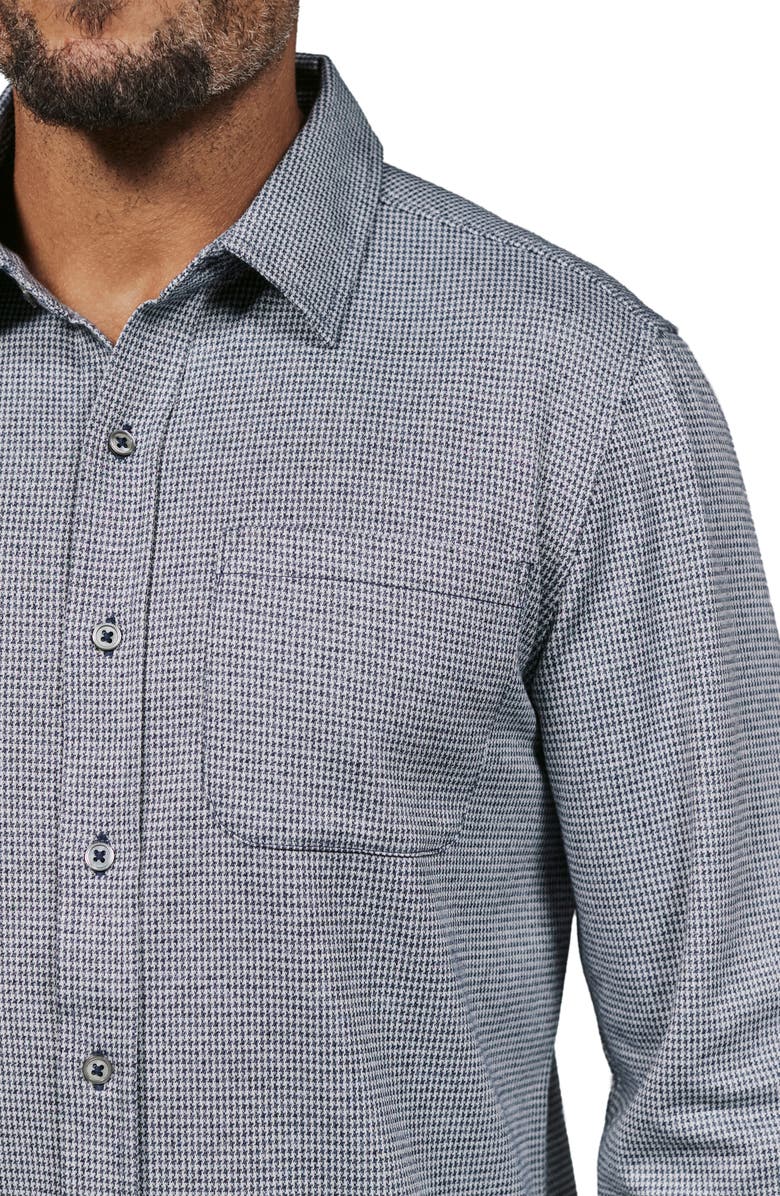 7 Diamonds Generation Knit Button-Up Shirt, Alternate, color, Blue