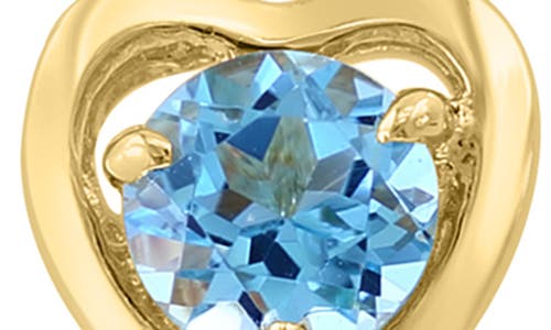 Effy Round Blue Topaz Heart Stud Earrings In Blue