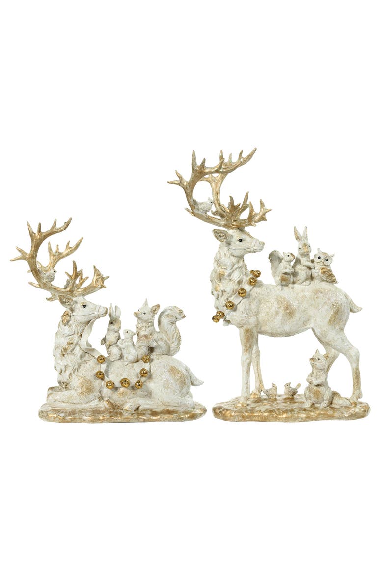Deer and Friends, Set of 2, Main, color, Ivory