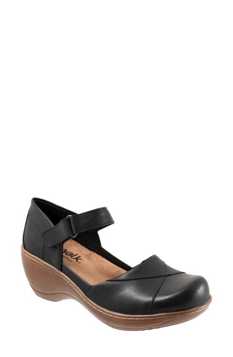 Miri Ankle Strap Platform Wedge Clog (Women)