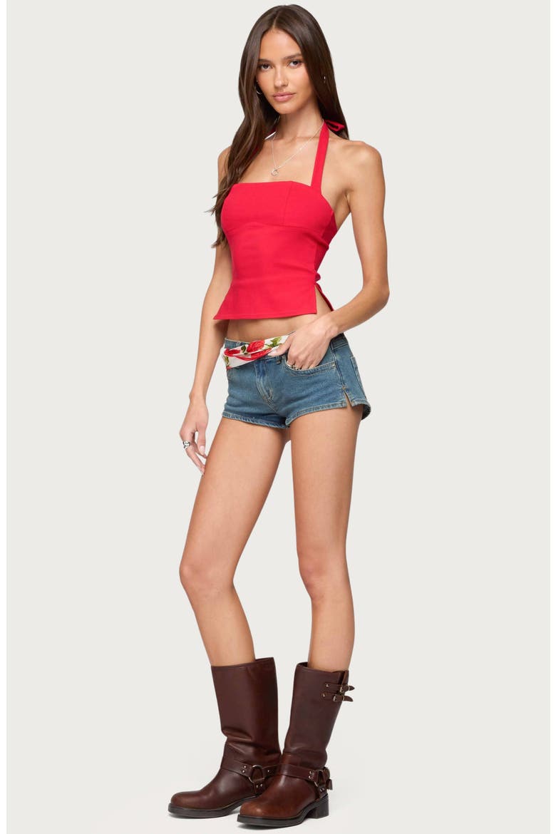 Dara Halter Top, Alternate, color, RED