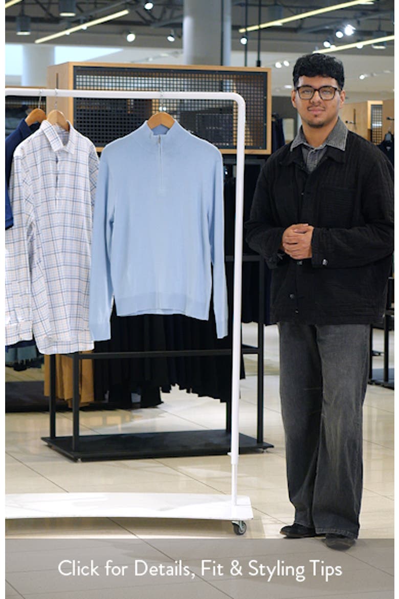 Mock Neck Cotton Quarter Zip Sweater video