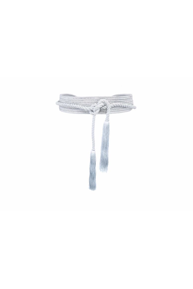 WRAP CORDED BELT SILK CORD, Alternate, color, SILVER RHINE