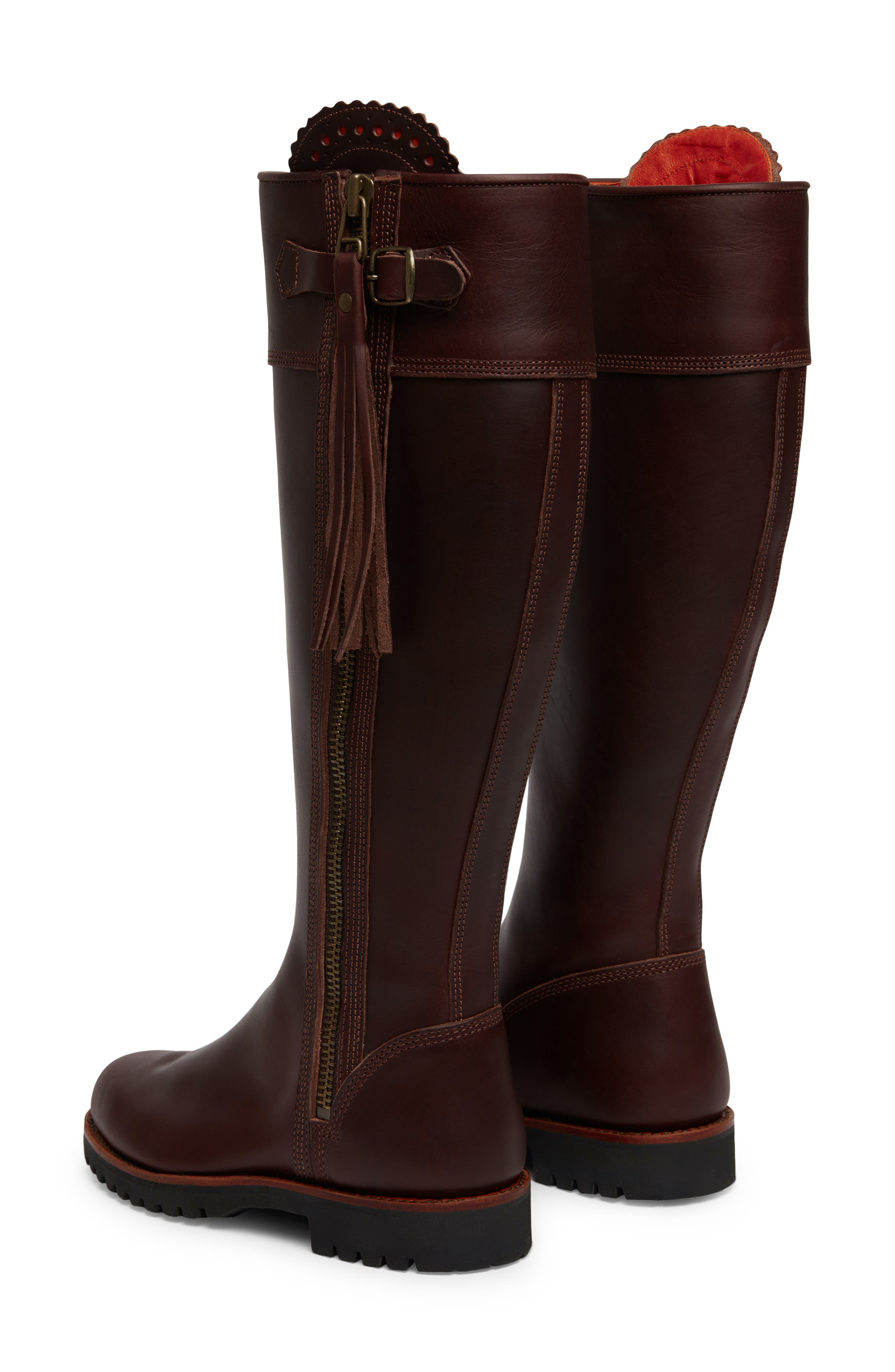 Tassel Knee High Boot, Alternate, color, 227 CONKER