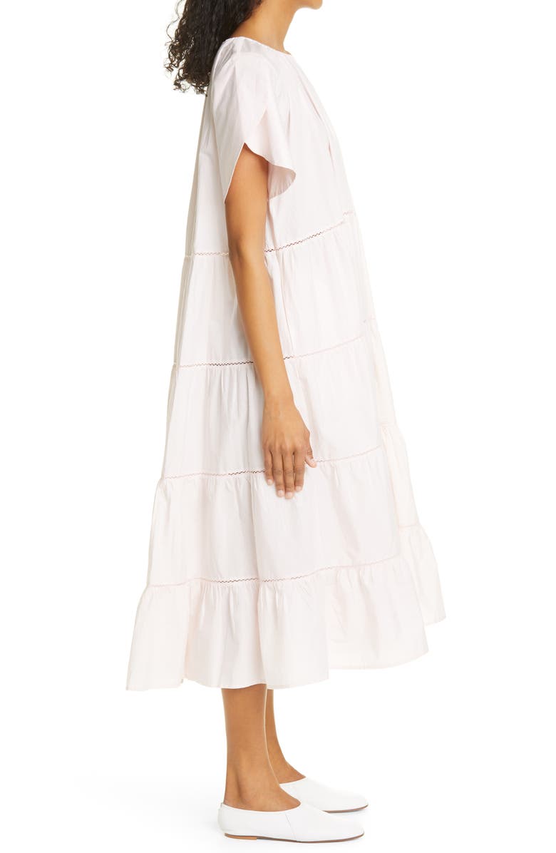 Merlette Alegre Tiered Pima Cotton Poplin Midi Dress, Alternate, color,