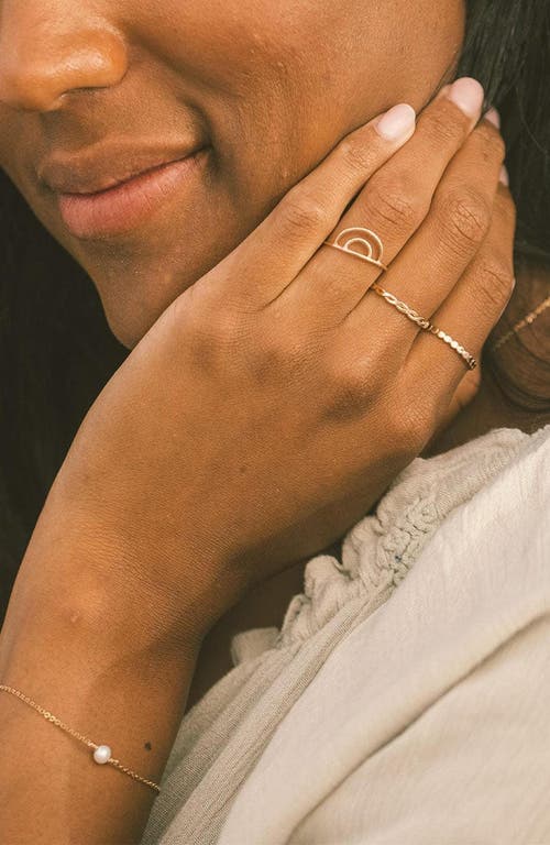 Made By Mary Pearl Bracelet In Gold