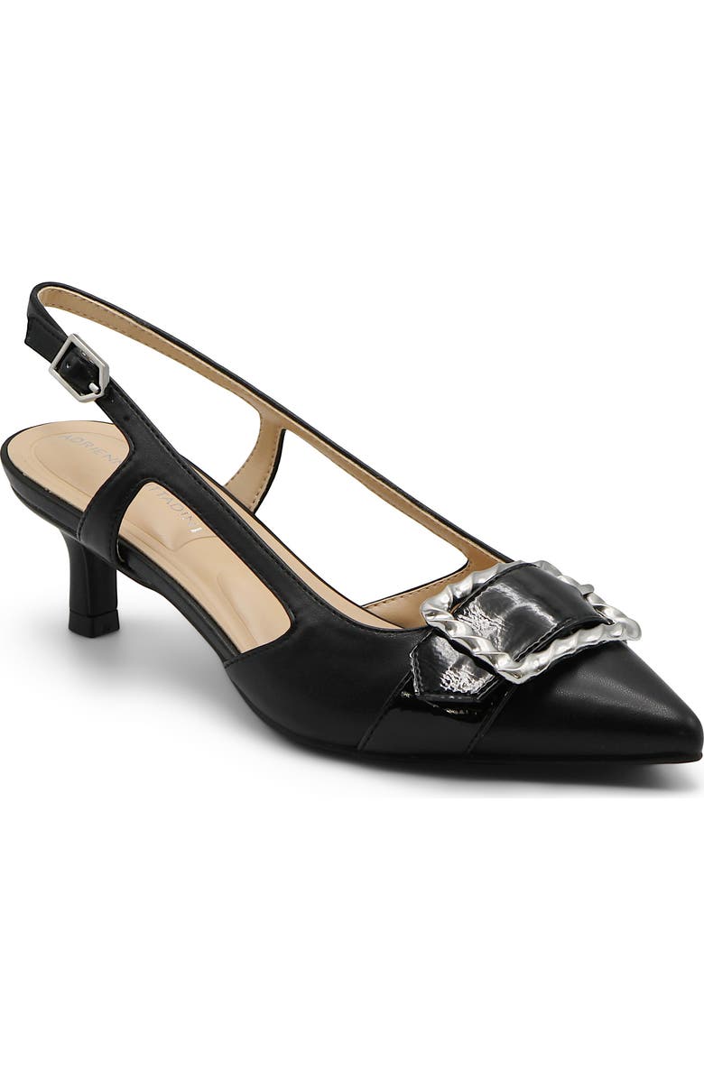 Adrienne Vittadini Sippy Pointed Toe Slingback Pump, Main, color, Black