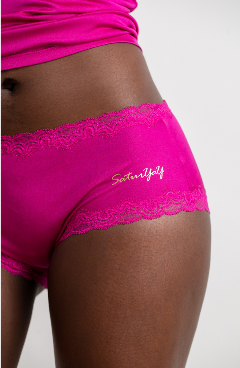 Uwila Warrior Soft Silk Days Of The Week Briefs, Alternate, color, Festival Fuschia