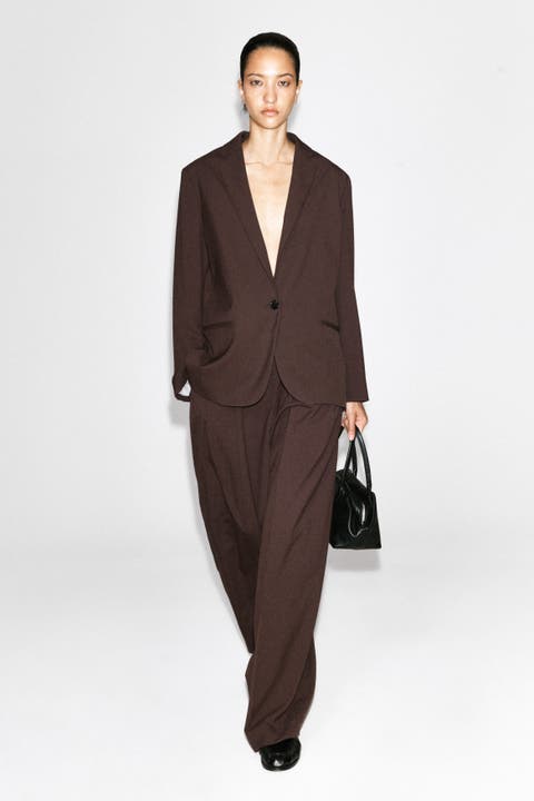 Twill Single-Breasted Blazer