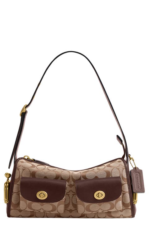 The Coach Originals Turnlock Haversack Bag 27 in Signature Jacquard