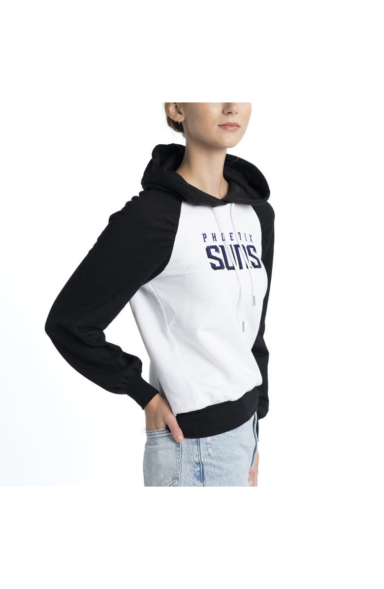 LUSSO Women's Lusso White Phoenix Suns Marlowe Tri-Blend Raglan Pullover Hoodie, Alternate, color, White