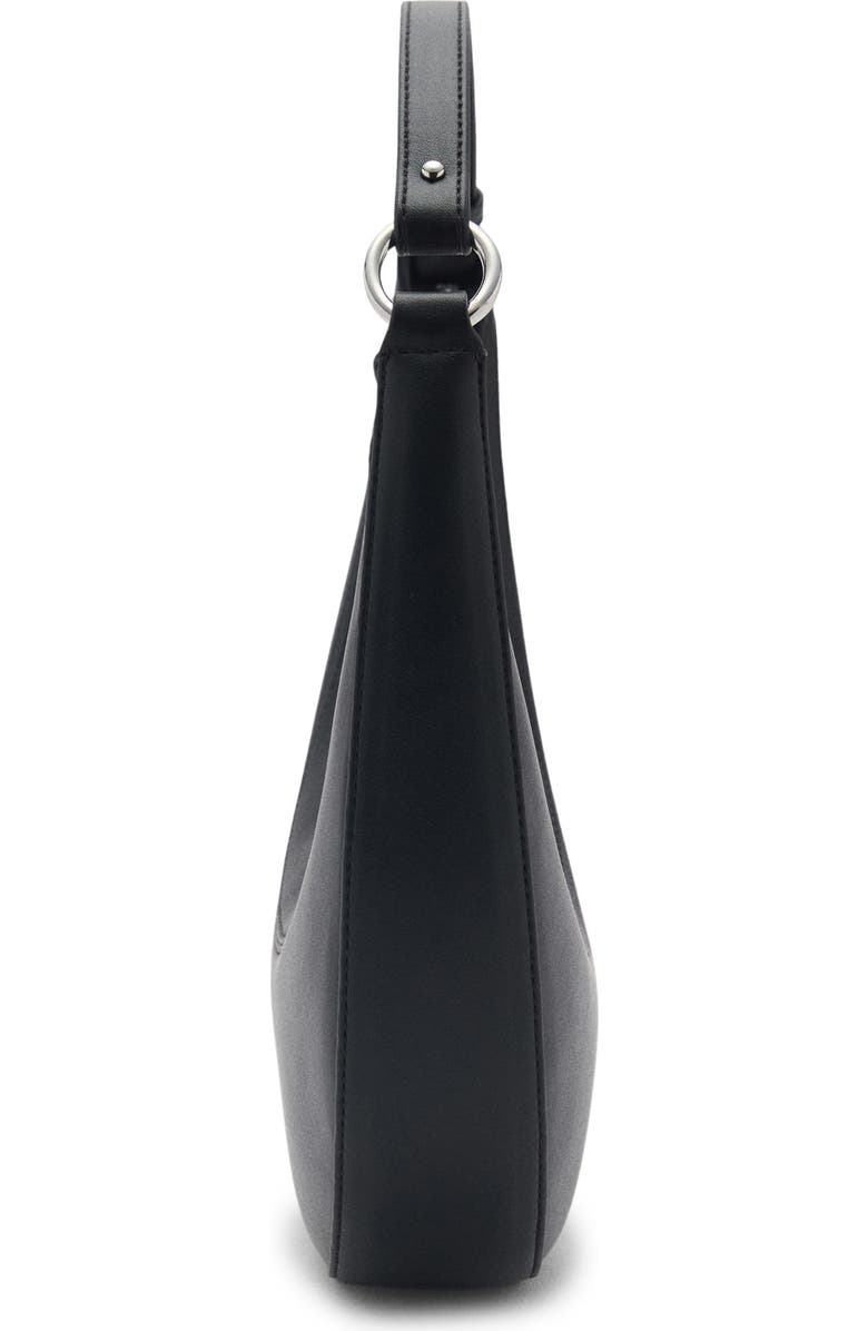 MANGO Oval Faux Leather Shoulder Bag, Alternate, color,