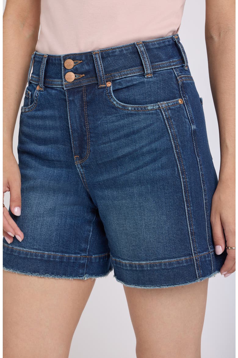 Berkyn Relaxed Fit Raw Hem Denim Shorts, Alternate, color, SUNSET VILLA