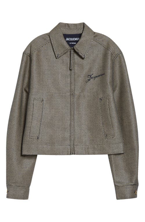Jacquemus Le Veste De-nîmes Canevas Denim Jacket In Brown