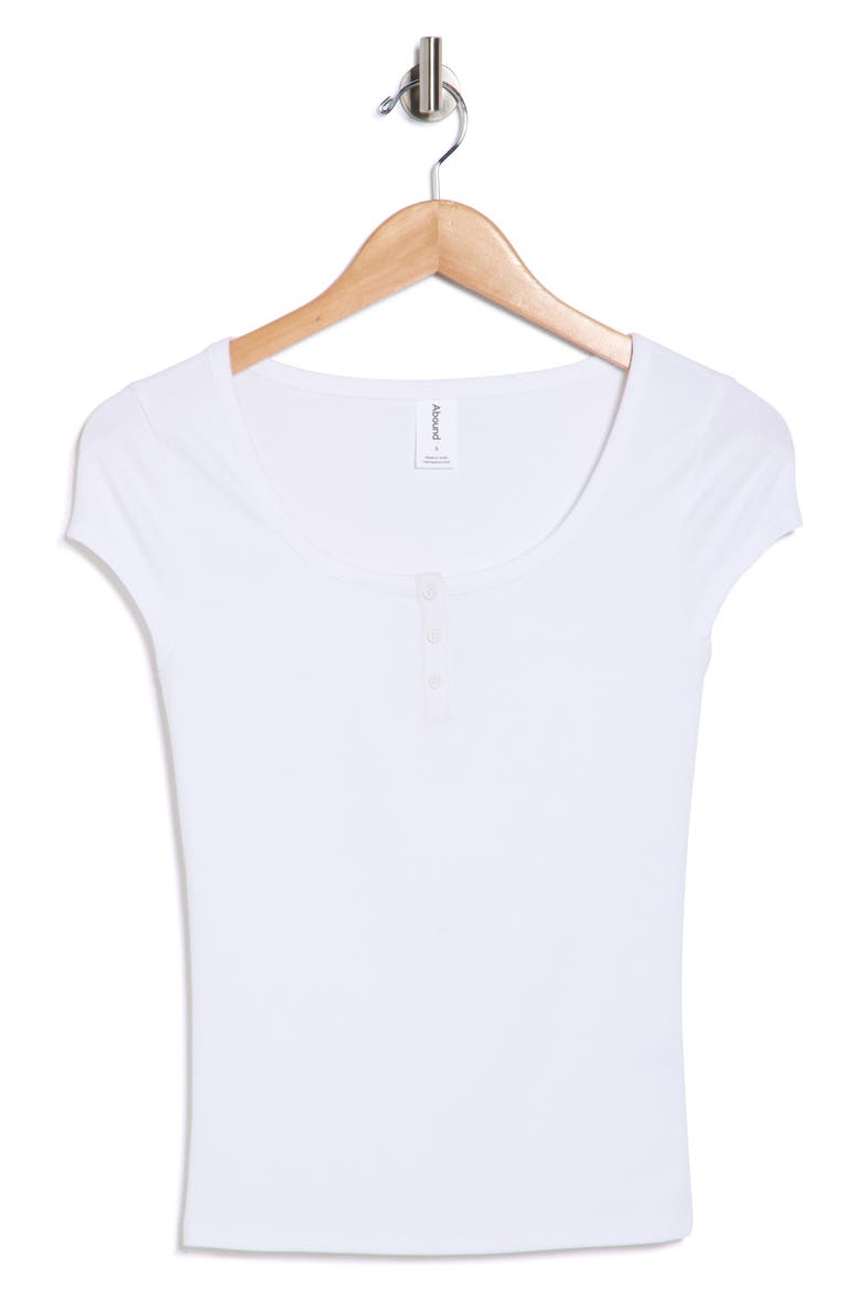 Short Sleeve Henley T-Shirt, Alternate, color, WHITE