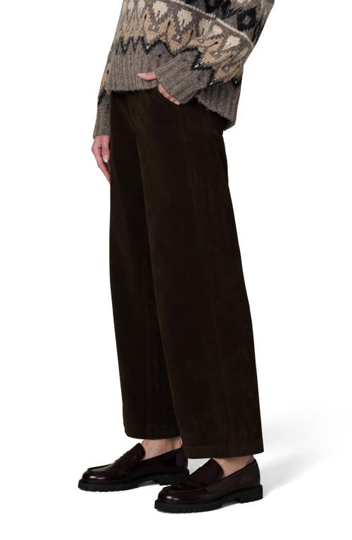 Joe's Jeans The Mia High Waist Ankle Wide Leg Faux Suede Jeans In Black