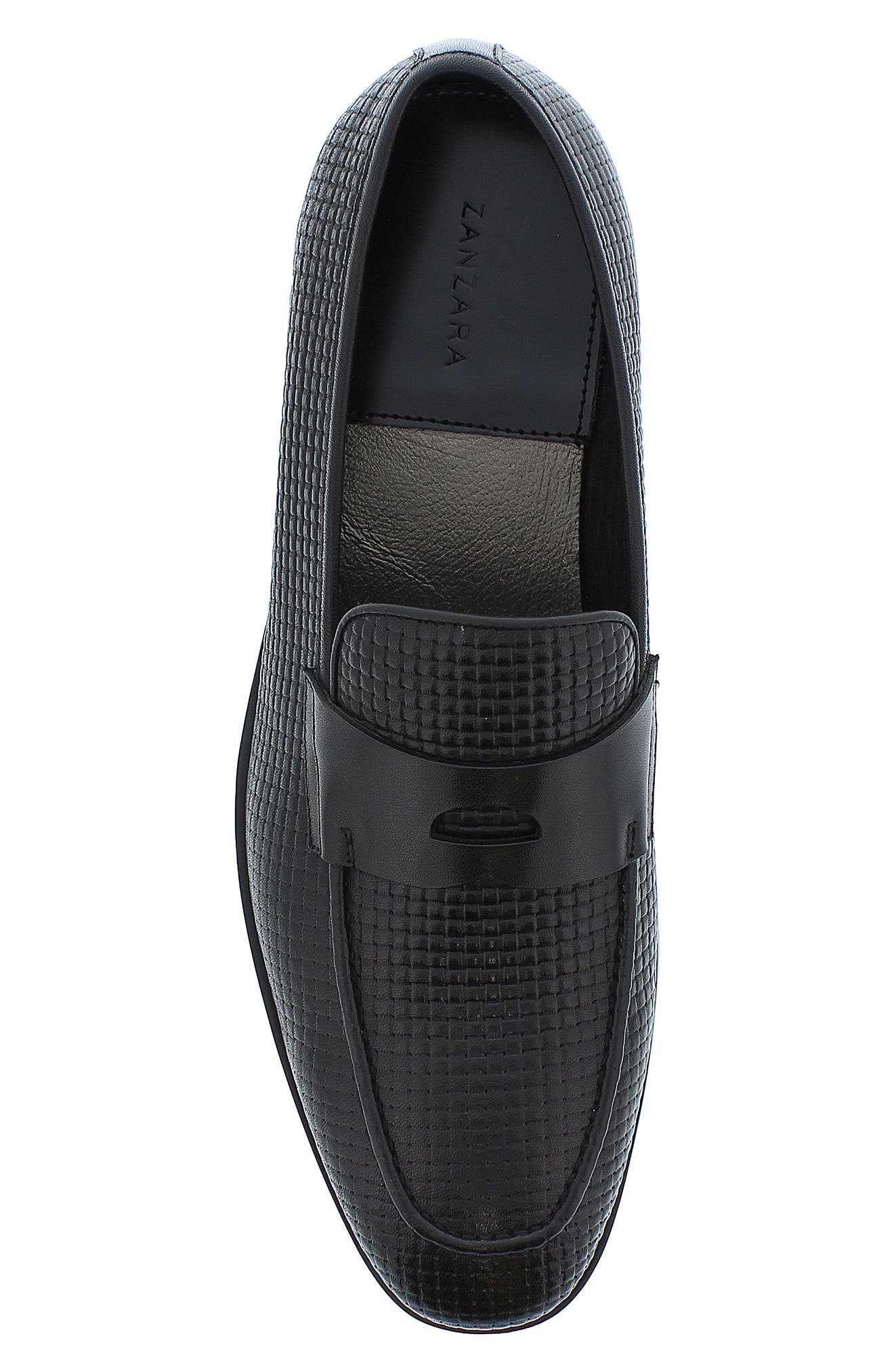 Zanzara Oscar Leather Woven Penny Loafer, Alternate, color, 