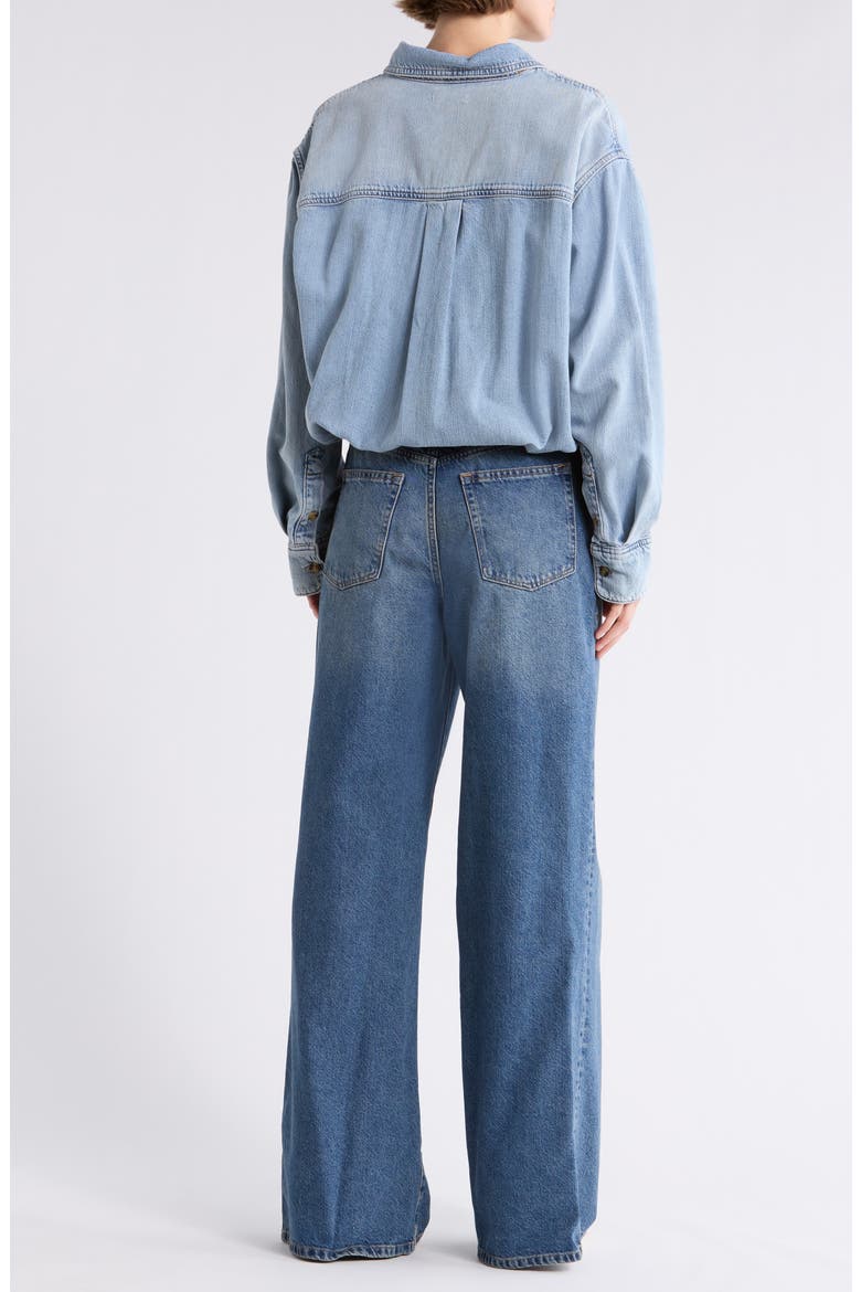 Denim Shirt Jumpsuit, Alternate, color, INDIGO796
