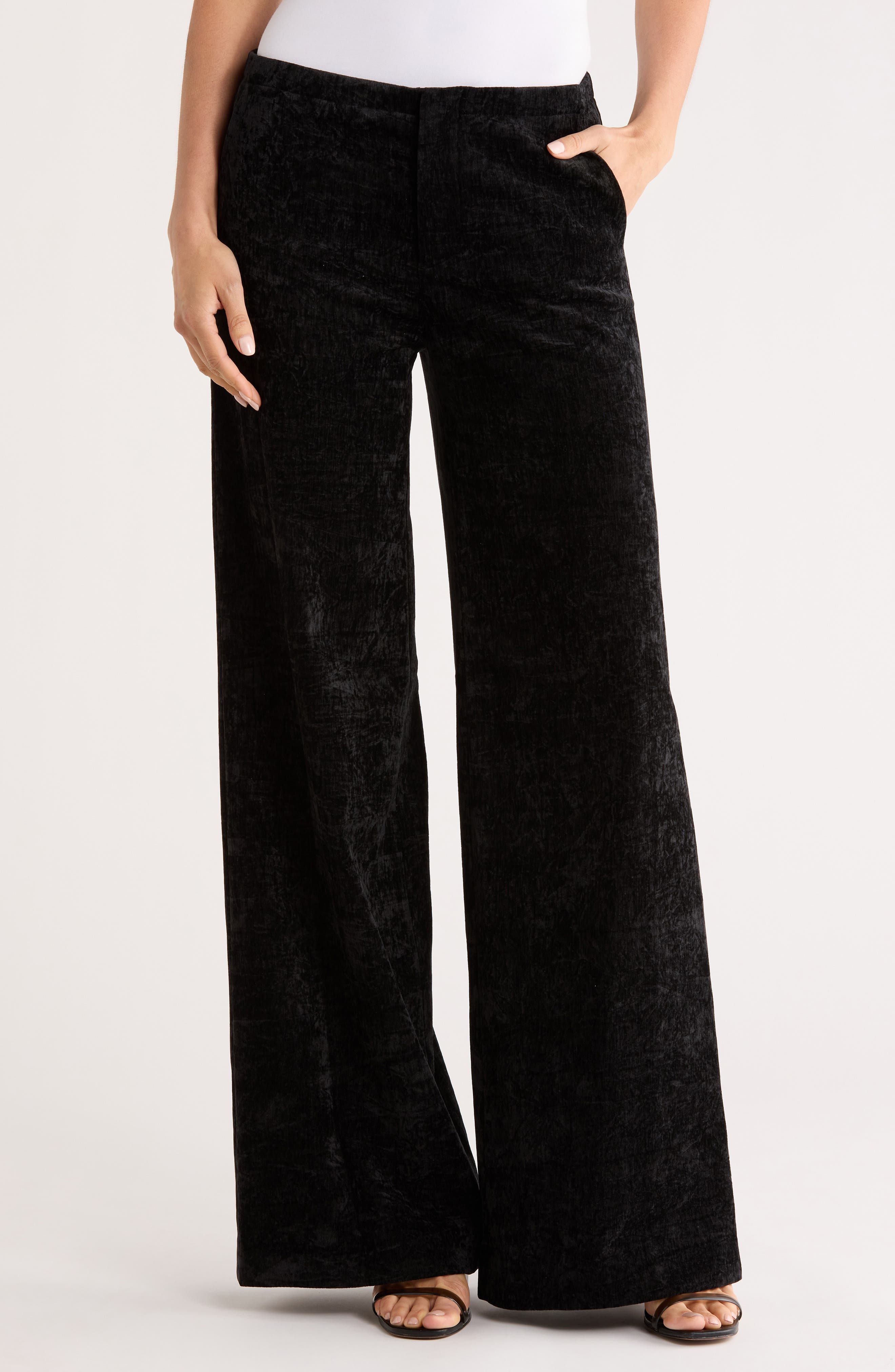 Alice + Olivia Conor Velvet Wide Leg Pants