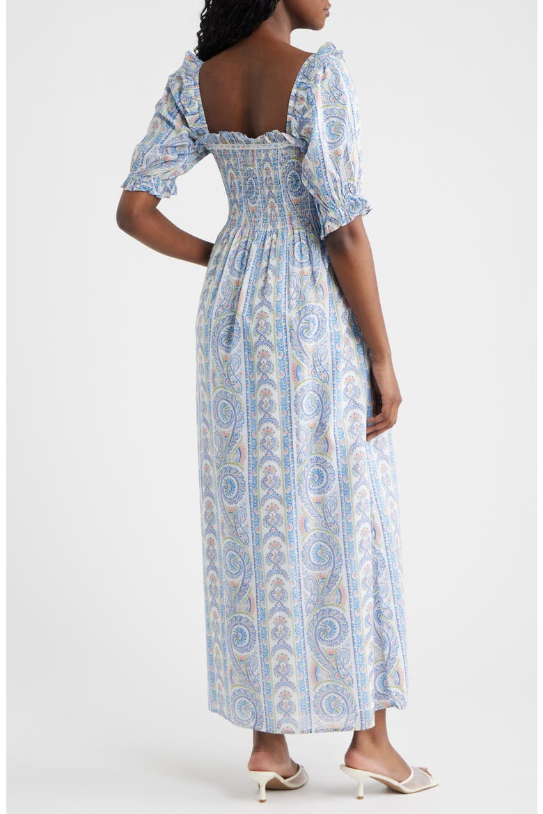 The Scarlett Paisley Nap Midi Dress, Alternate, color, CORSICA PAISLEY BLUE