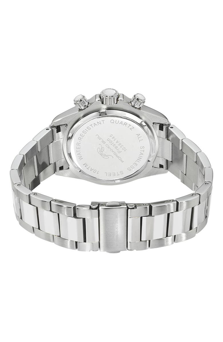 PORSAMO BLEU Preston Bracelet Watch, 44mm, Alternate, color, Silver