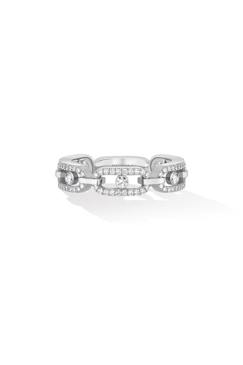 Move Uno Diamond Link Ring, Alternate, color, WHITE GOLD