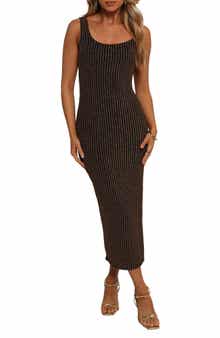 Petal & Pup Jemma Metallic Sleeveless Rib Maxi Dress